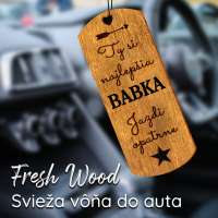 Drevená vôňa do auta – Fresh Wood  Pre babičku