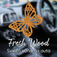 Drevená vôňa do auta – Fresh Wood Motýľ