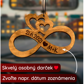 Drevená vôňa do auta – Fresh Wood Nekonečno  s vlastným textom