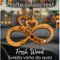 Drevená vôňa do auta – Fresh Wood Nekonečno  s vlastným textom