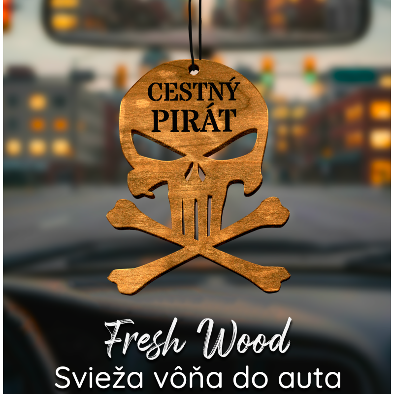 Drevená vôňa do auta – Fresh Wood Cestný pirát