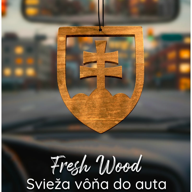 Drevená vôňa do auta – Fresh Wood Štátny znak SR