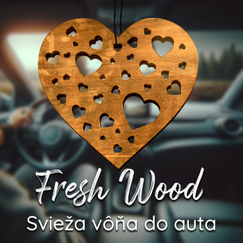 Drevená vôňa do auta – Fresh Wood Srdce