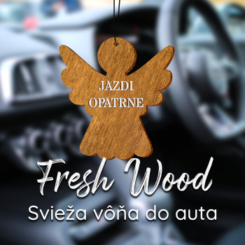 Drevená vôňa do auta – Fresh Wood Jazdi opatrne