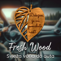 Drevená vôňa do auta – Fresh Wood Lístok pre Učiteľov