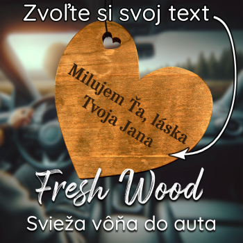 Drevená vôňa do auta – Fresh Wood s vlastným odkazom