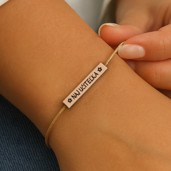 Elegantný rosegold náramok - Naj učiteľka