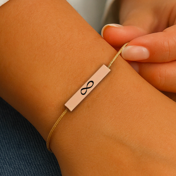 Elegantný rosegold náramok - Nekonečno