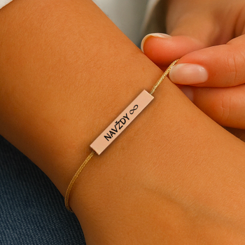 Elegantný rosegold náramok - Navždy