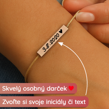 Elegantný rosegold náramok - S vlastným odkazom