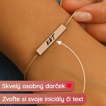 Elegantný rosegold náramok - S vlastným odkazom