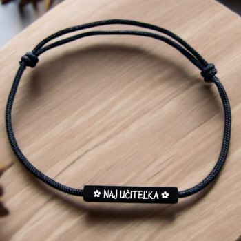 Elegantný čierny náramok - Naj učiteľka